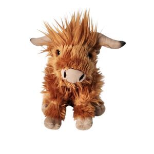 Living Nature Highland Cow Plush Stuffed Animal Realistic No Sound